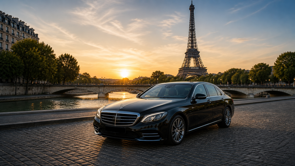 Schiphol private transfer service luxury car at airport
