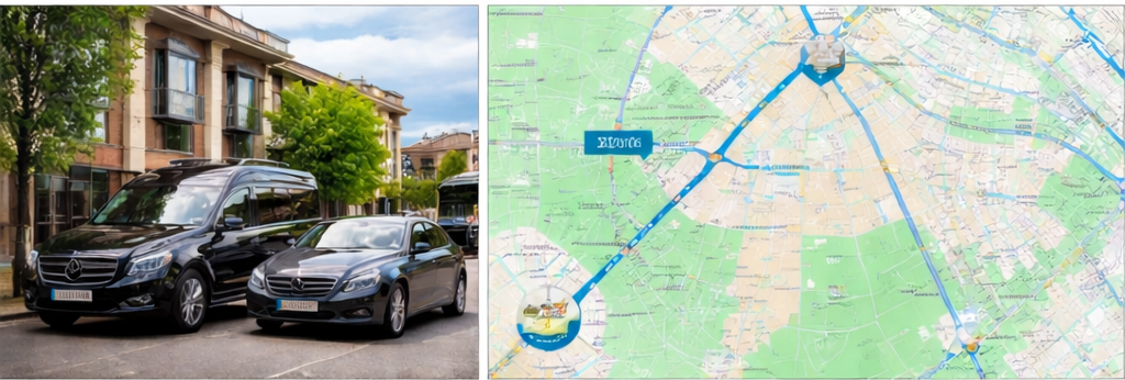 Schiphol private transfer service luxury car at airport
