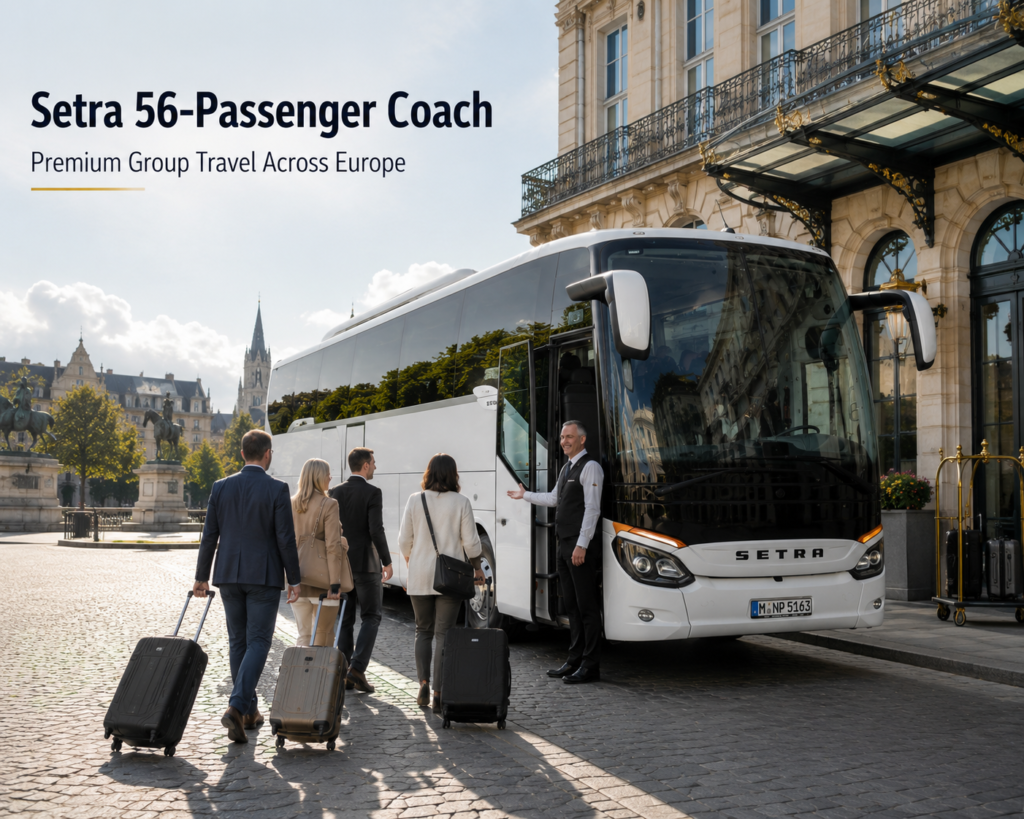 Book group transportation in Europe with private coach hire and chauffeur-driven vehicles by Tour Passion